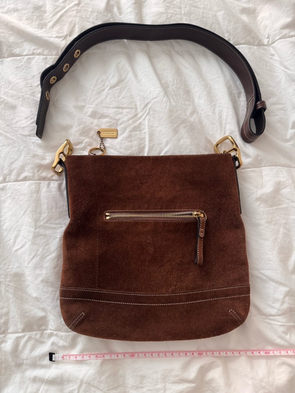 Coach Vintage Brown Suede Bucket Shoulder Bag - Picture 3 of 13